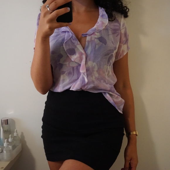 Lavender Chiffon Top